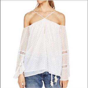 Halter off the shoulder top.